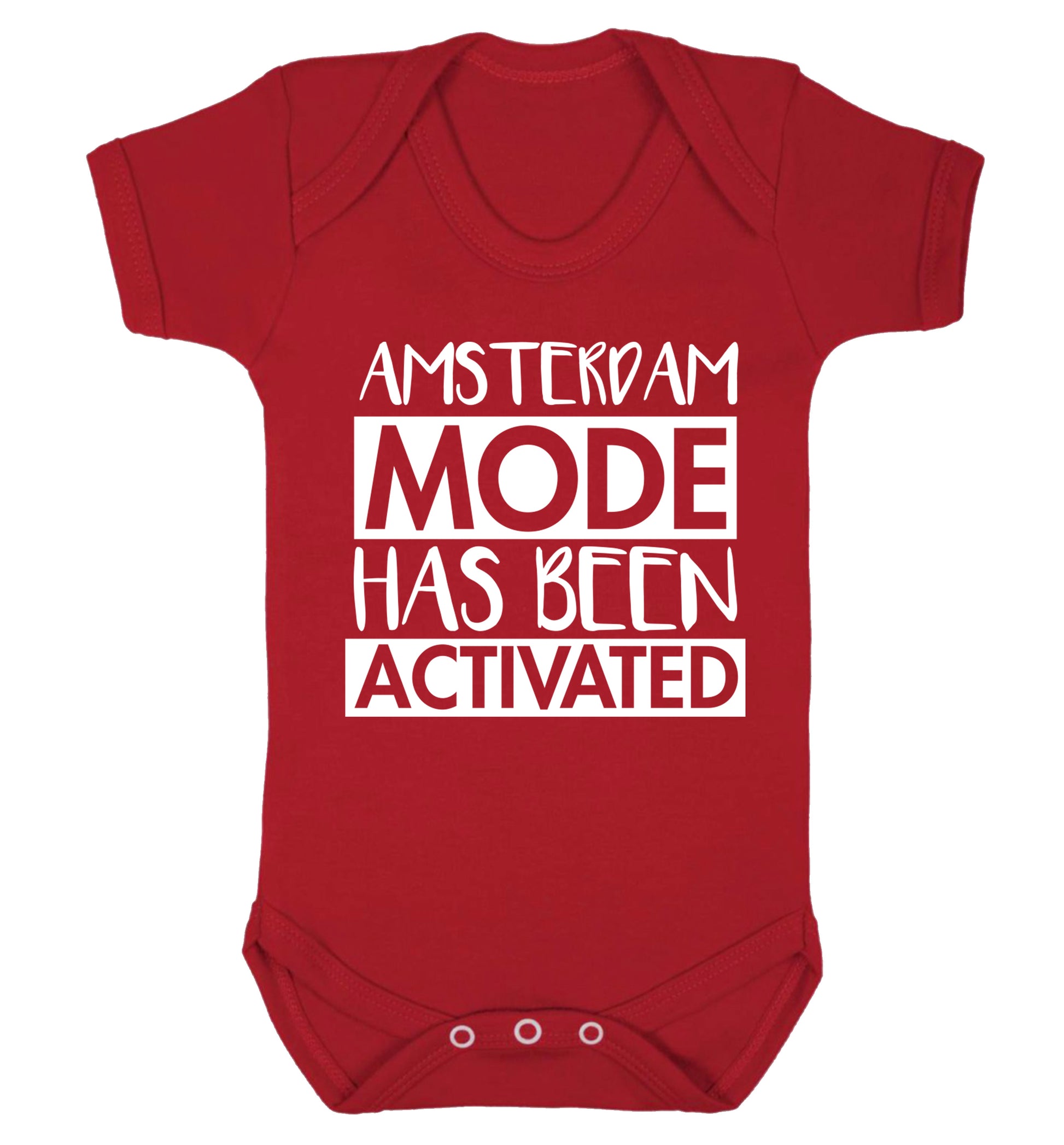 Amsterdam mode has been activated Baby Vest red 18-24 months