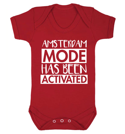 Amsterdam mode has been activated Baby Vest red 18-24 months