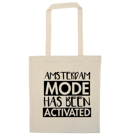 Amsterdam mode has been activated natural tote bag