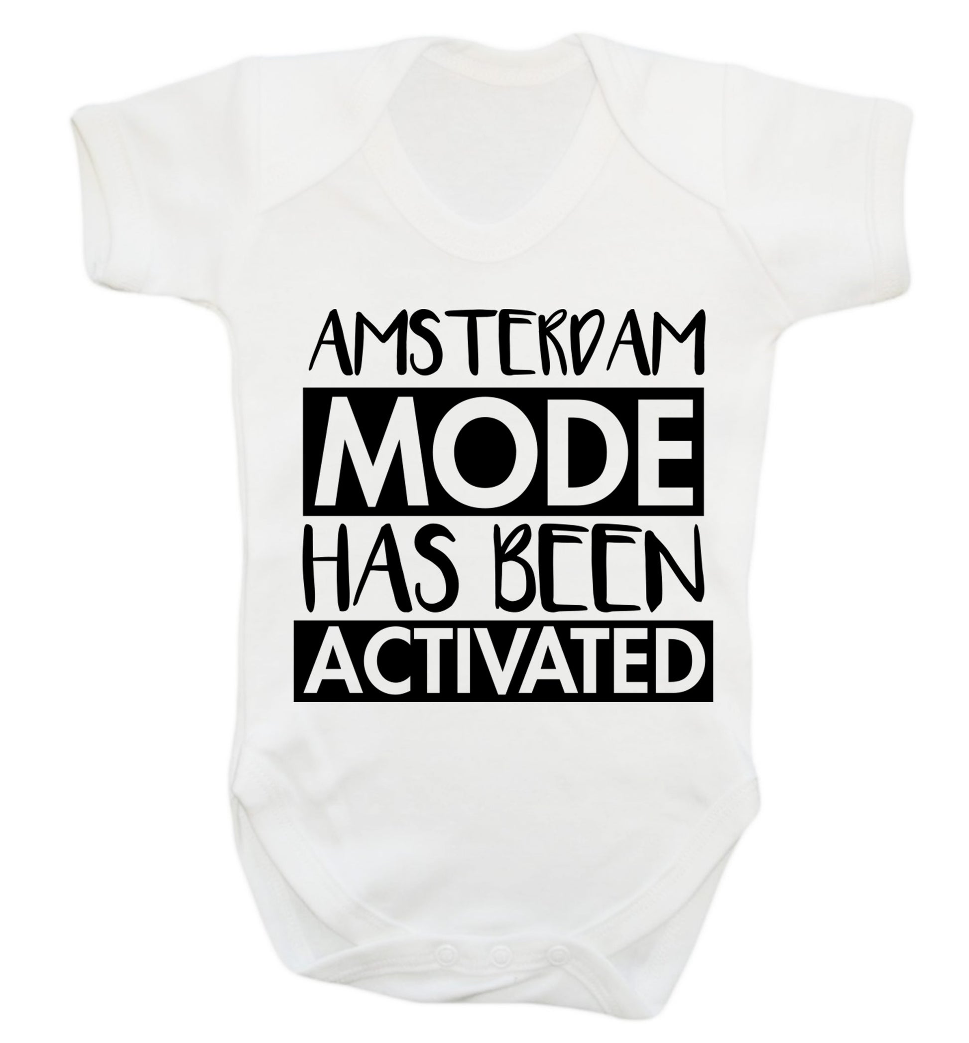 Amsterdam mode has been activated Baby Vest white 18-24 months