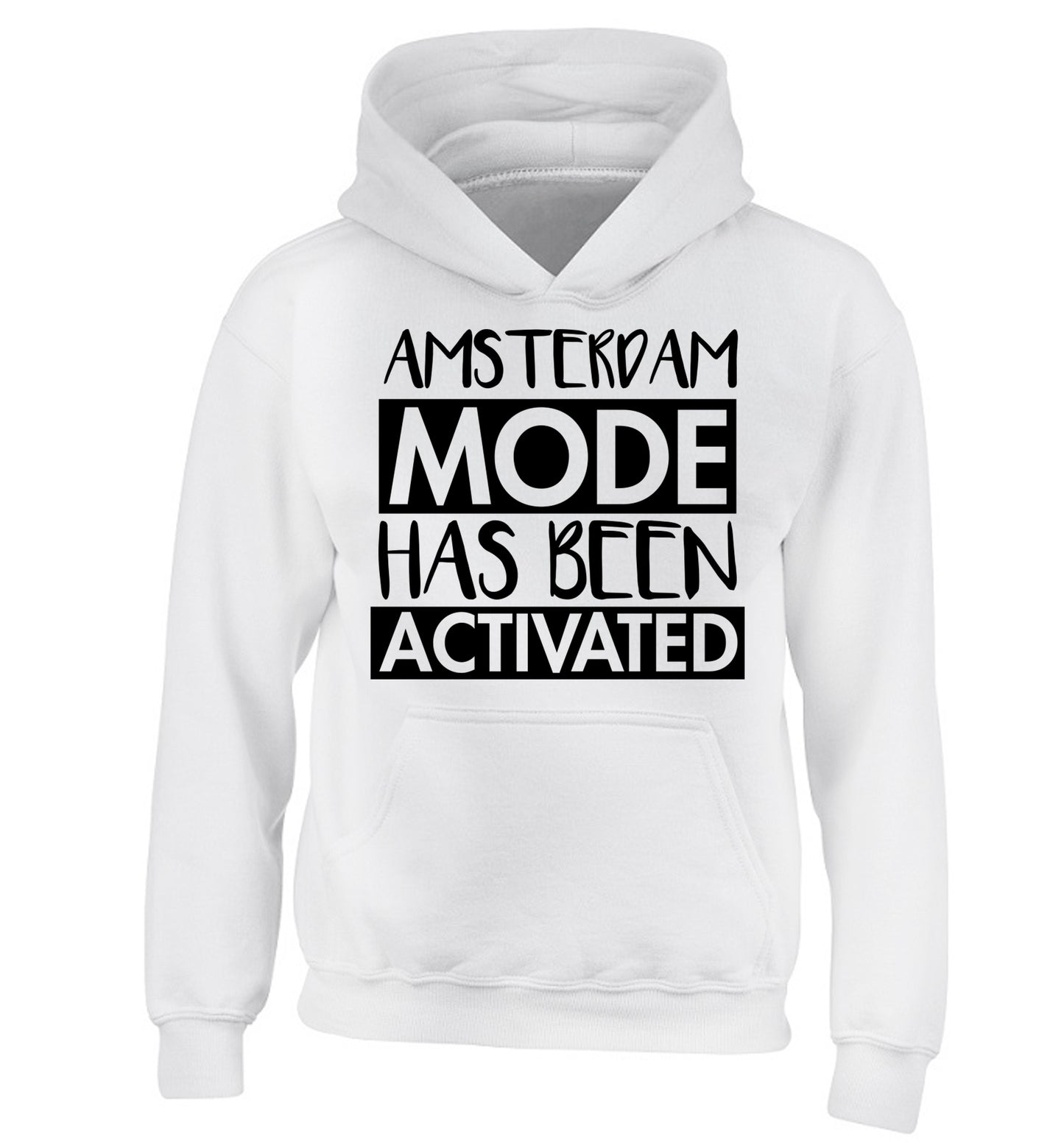 Amsterdam mode has been activated children's white hoodie 12-13 Years