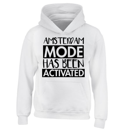 Amsterdam mode has been activated children's white hoodie 12-13 Years
