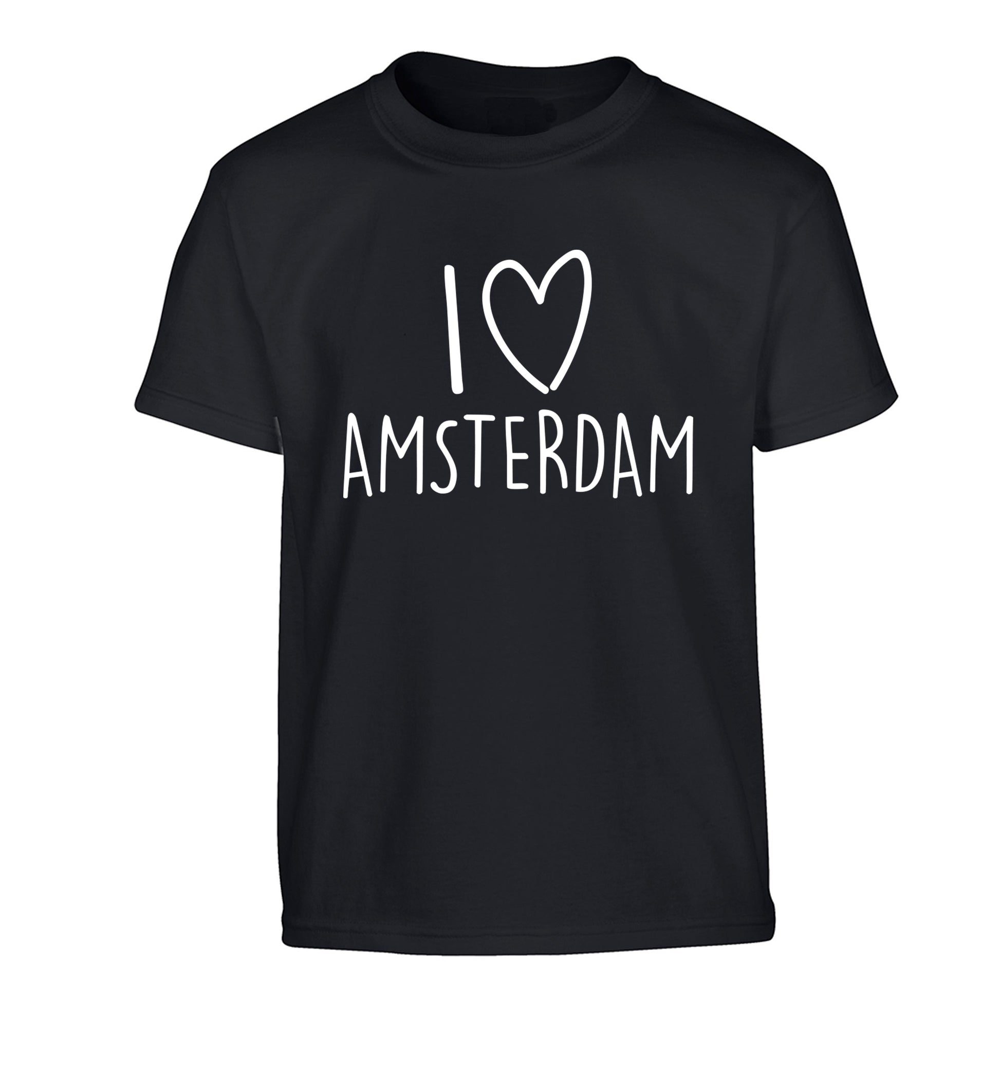 I love Amsterdam Children's black Tshirt 12-13 Years