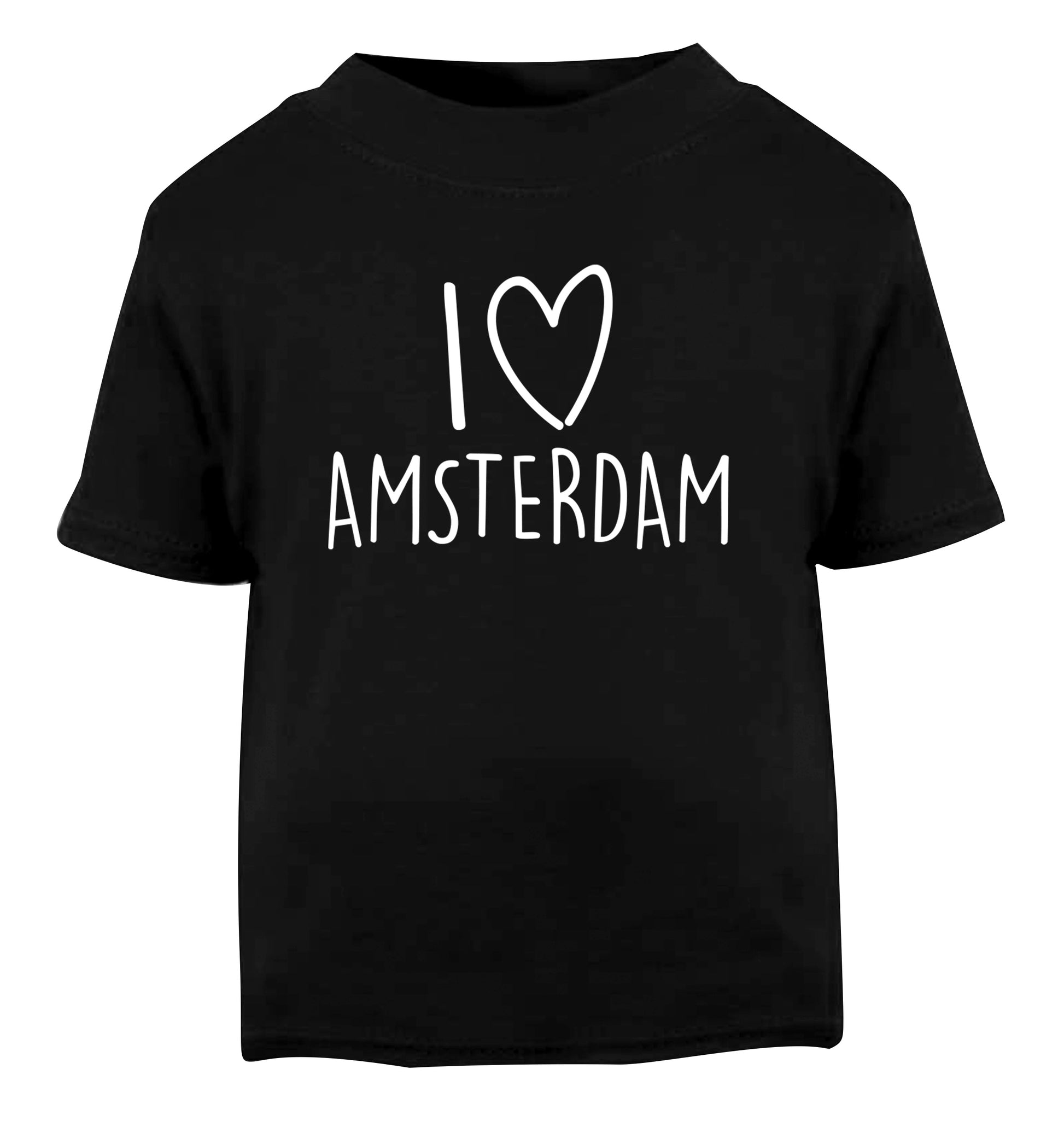 I love Amsterdam Black Baby Toddler Tshirt 2 years