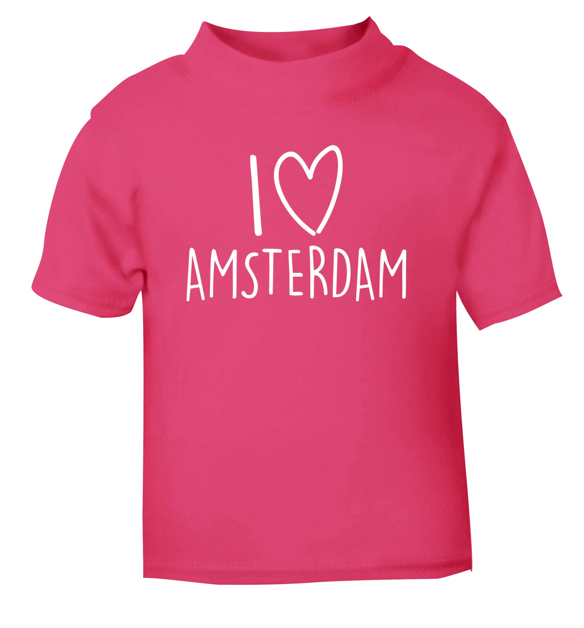 I love Amsterdam pink Baby Toddler Tshirt 2 Years