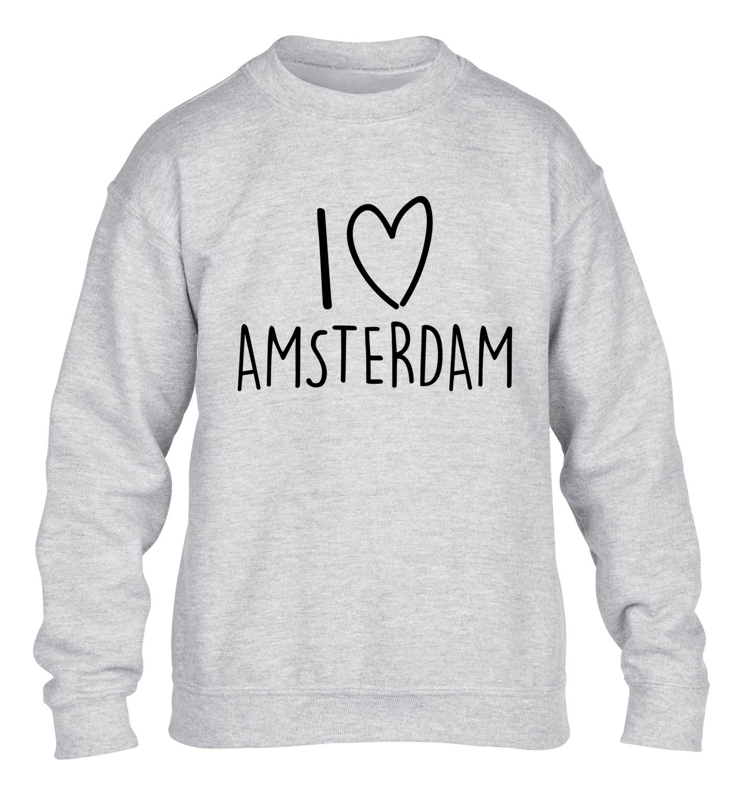 I love Amsterdam children's grey sweater 12-13 Years