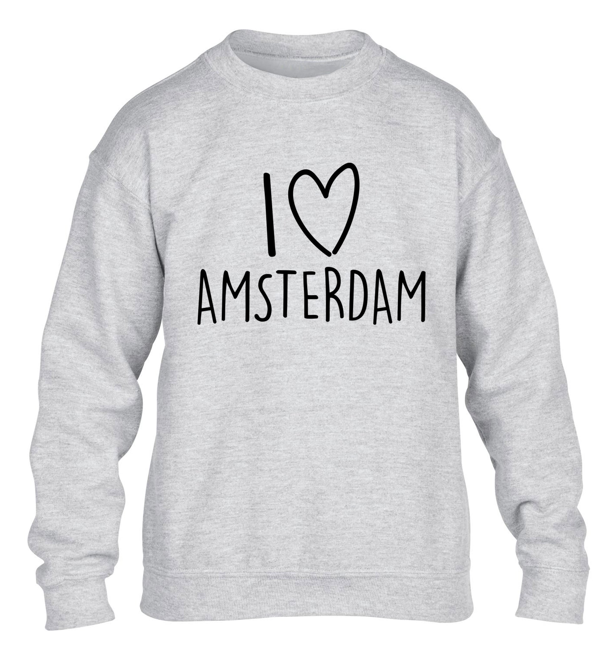 I love Amsterdam children's grey sweater 12-13 Years