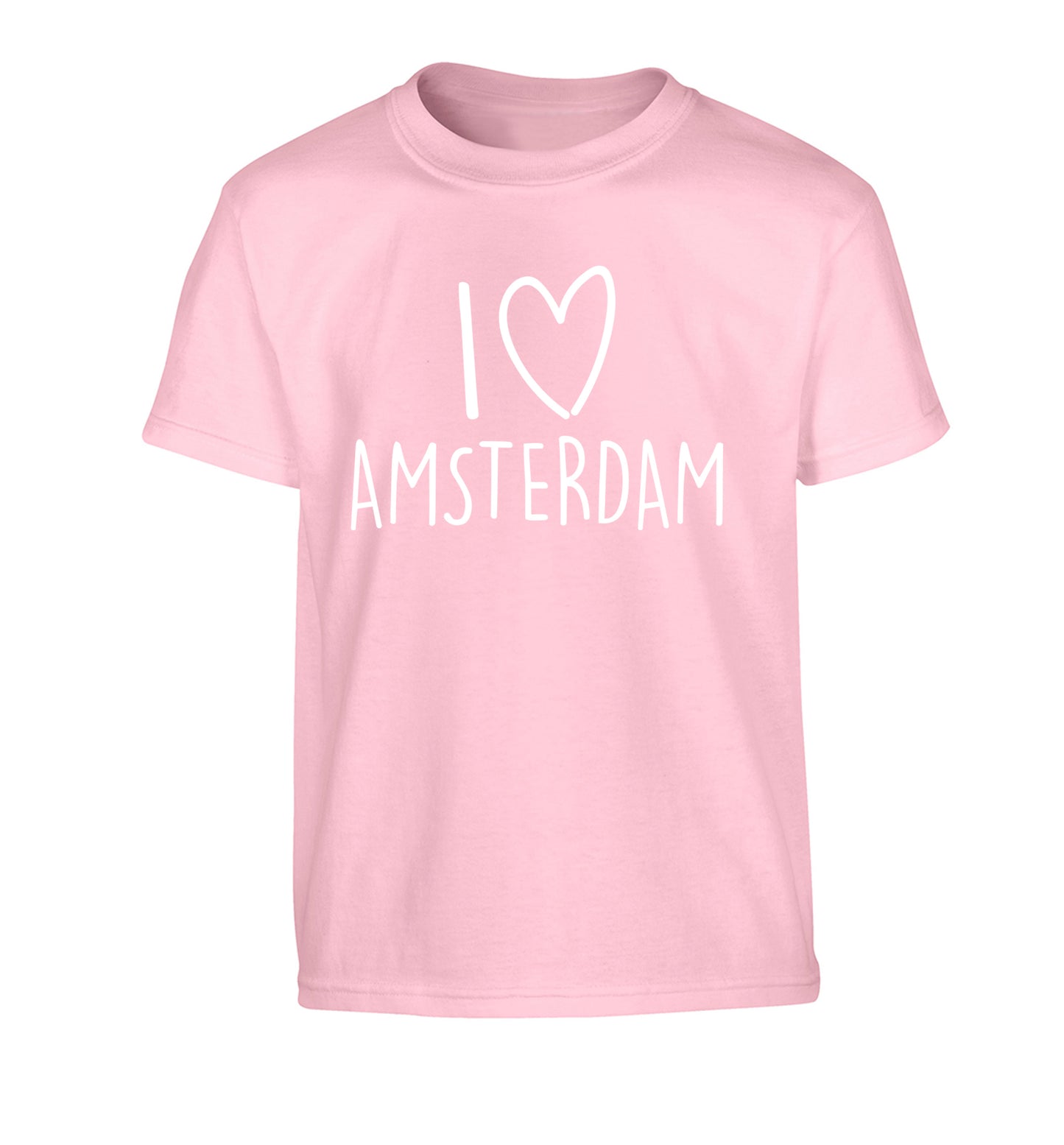 I love Amsterdam Children's light pink Tshirt 12-13 Years