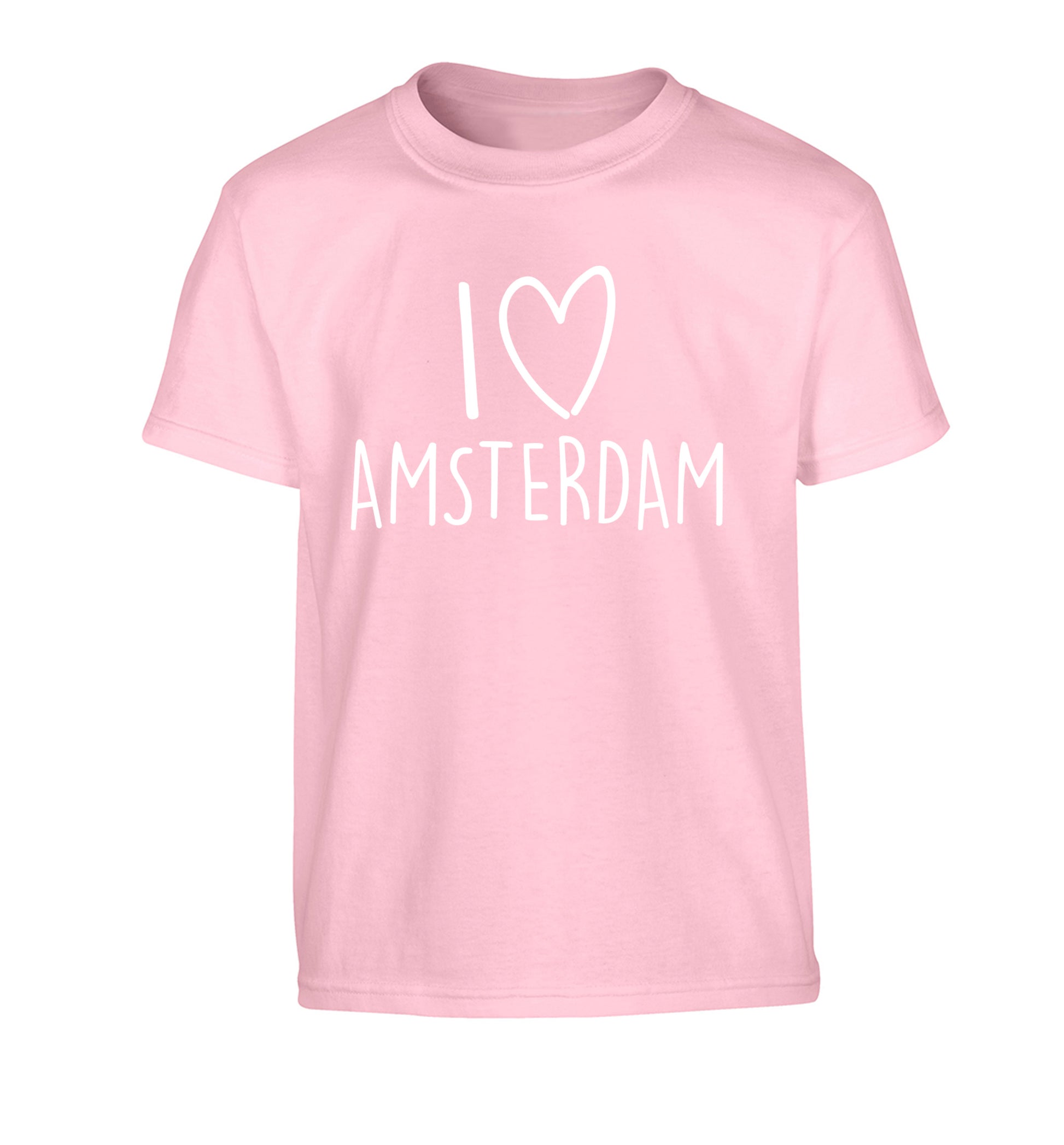 I love Amsterdam Children's light pink Tshirt 12-13 Years