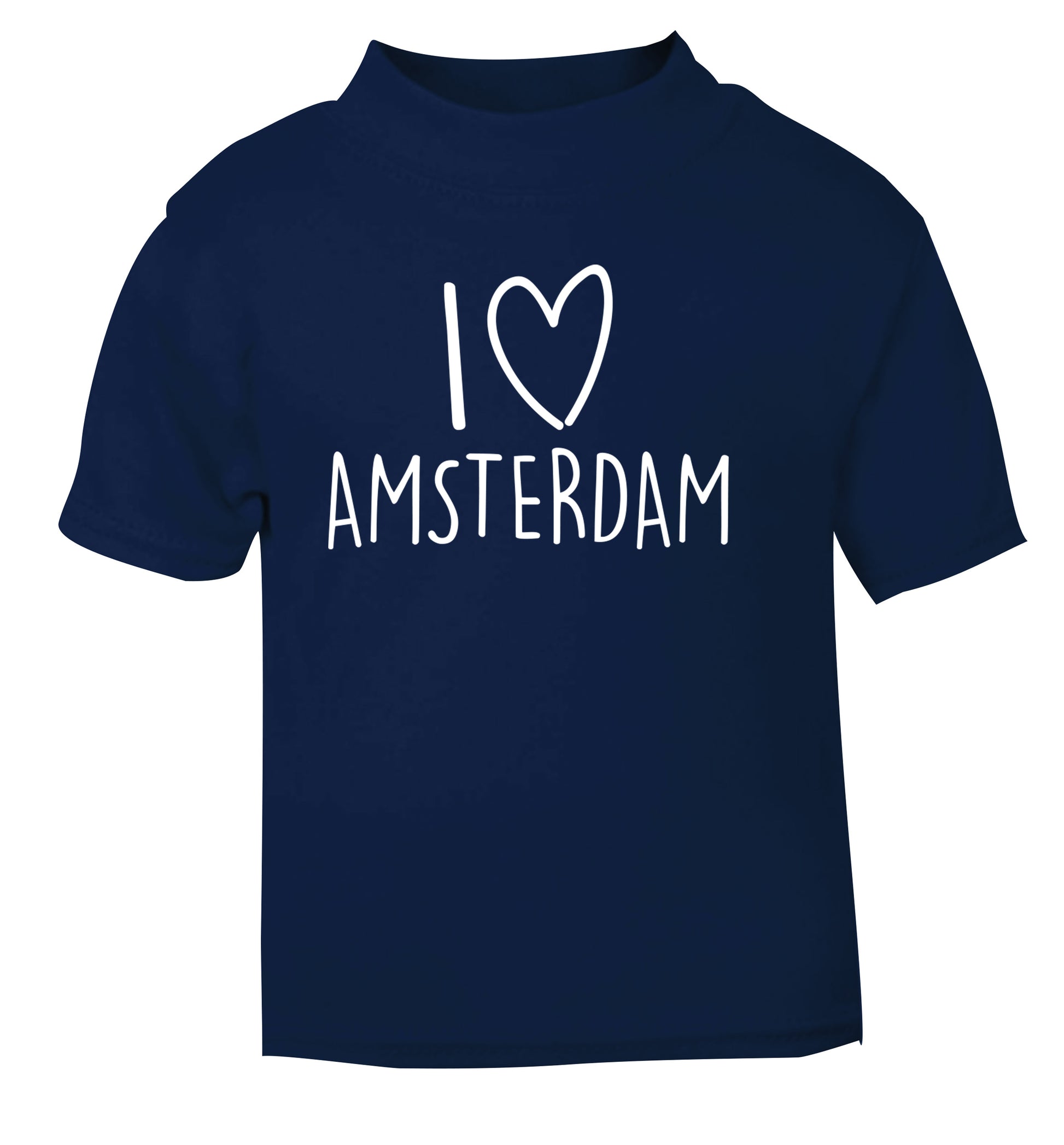 I love Amsterdam navy Baby Toddler Tshirt 2 Years