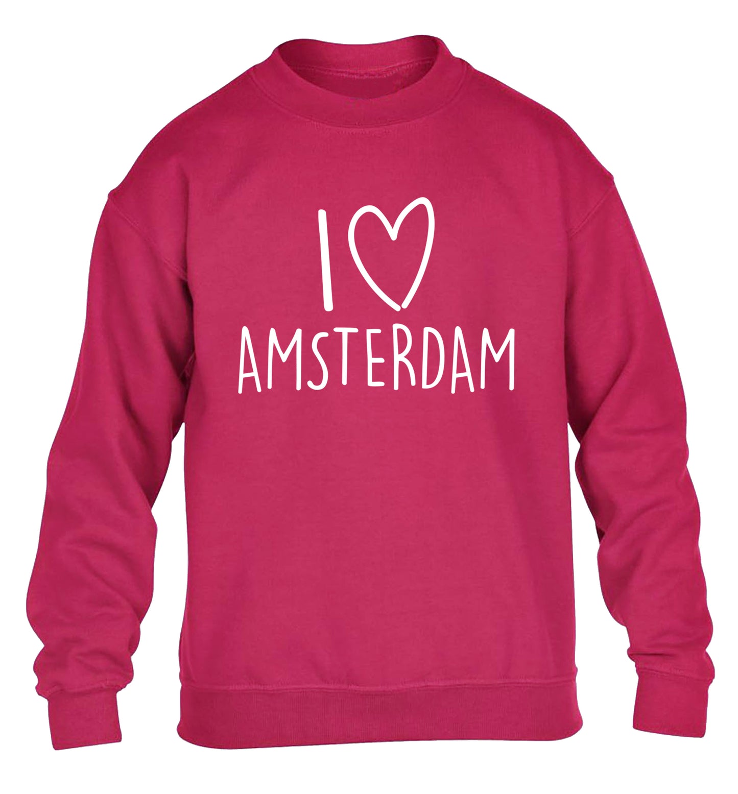 I love Amsterdam children's pink sweater 12-13 Years