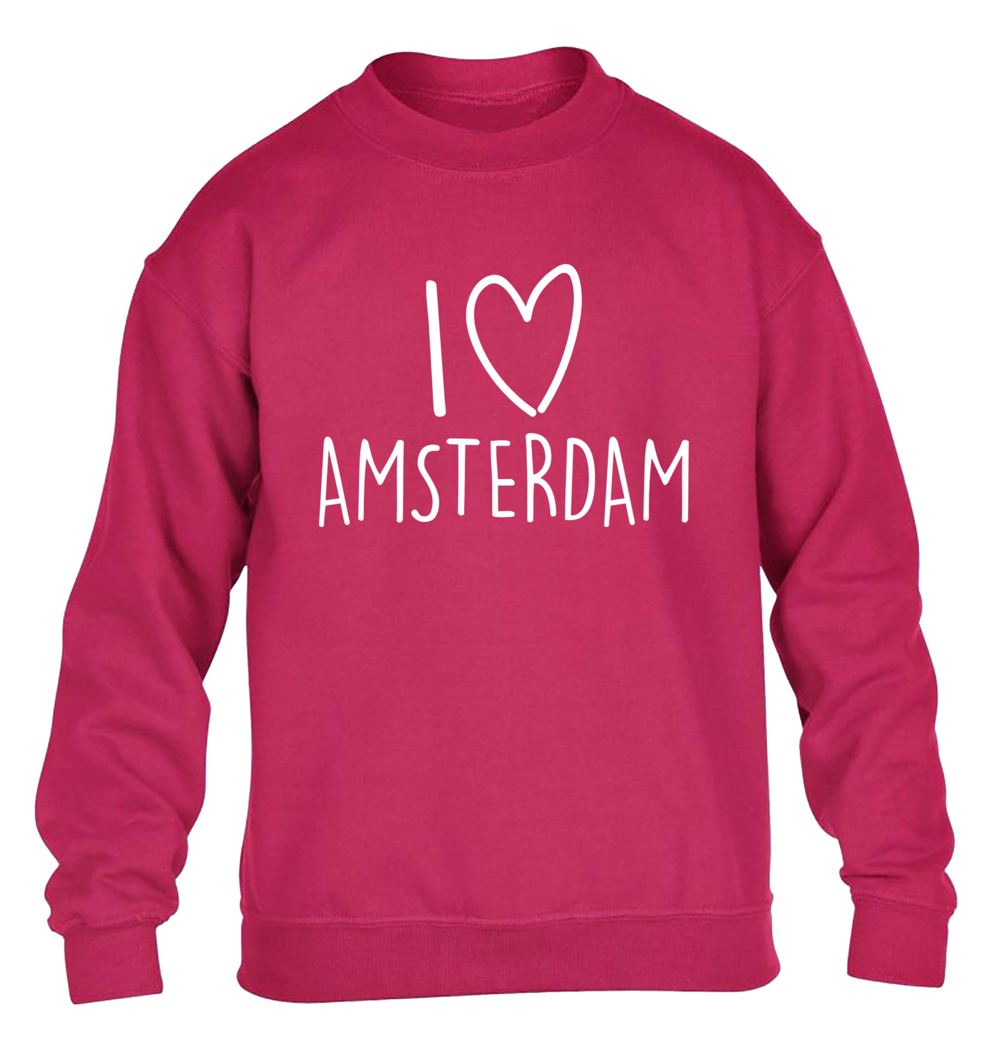 I love Amsterdam children's pink sweater 12-13 Years