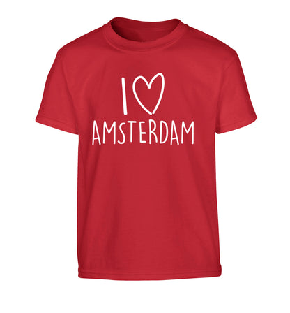 I love Amsterdam Children's red Tshirt 12-13 Years