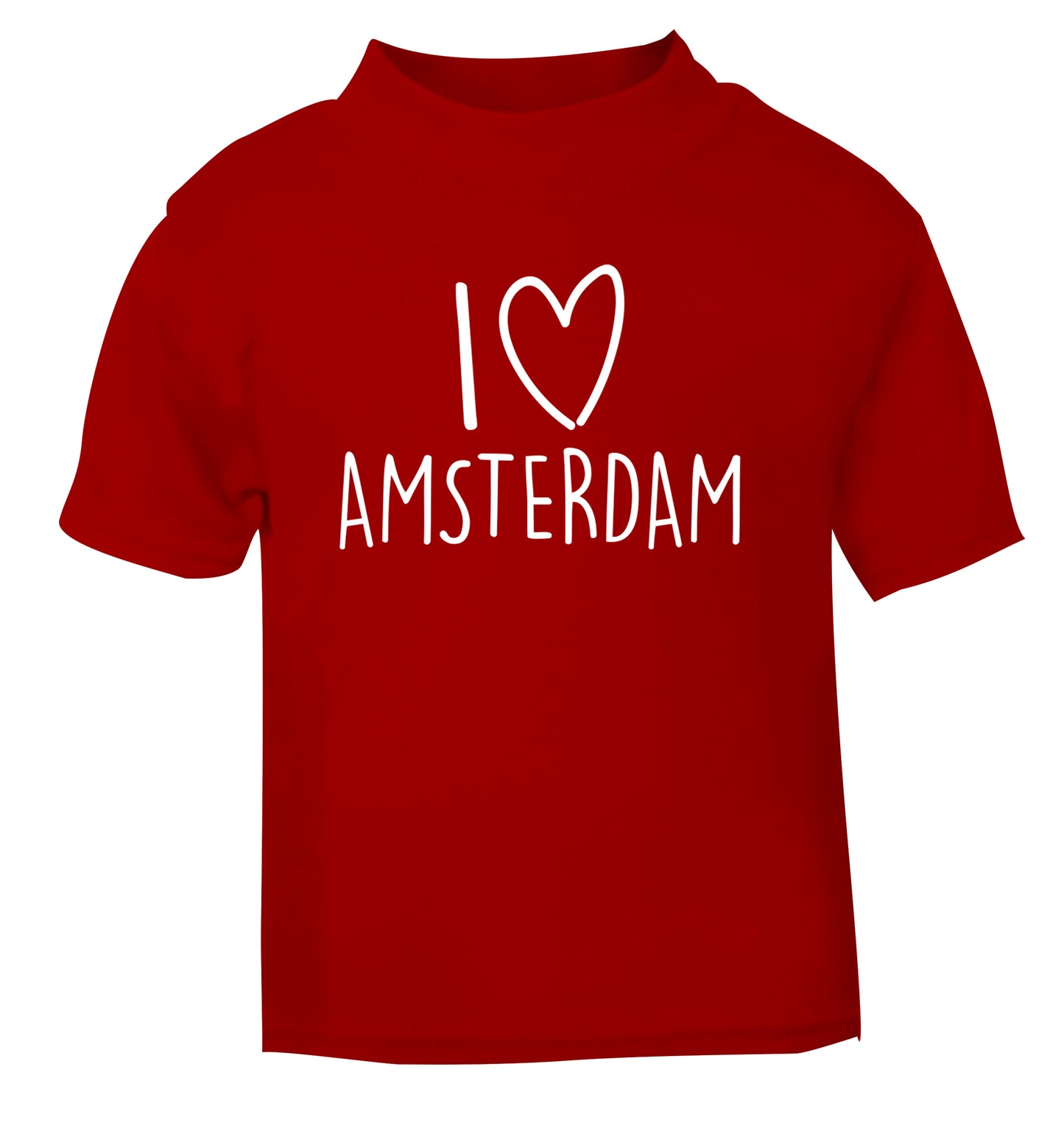 I love Amsterdam red Baby Toddler Tshirt 2 Years