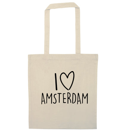 I love Amsterdam natural tote bag