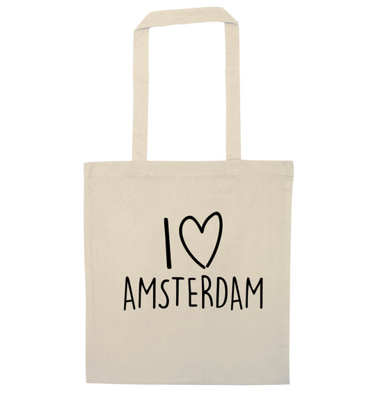I love Amsterdam natural tote bag