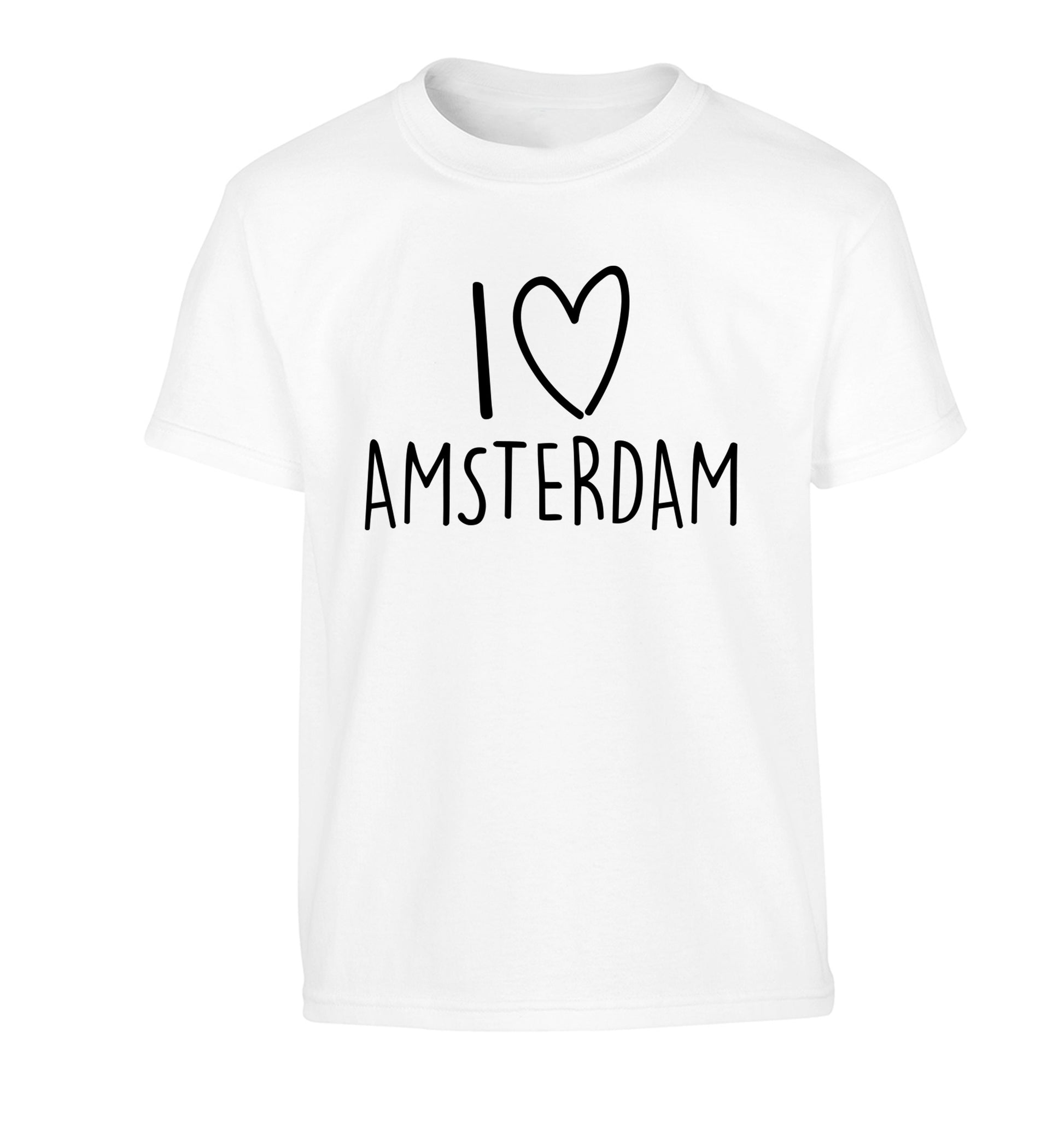 I love Amsterdam Children's white Tshirt 12-13 Years