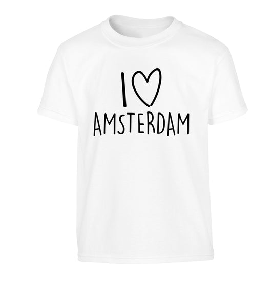 I love Amsterdam Children's white Tshirt 12-13 Years
