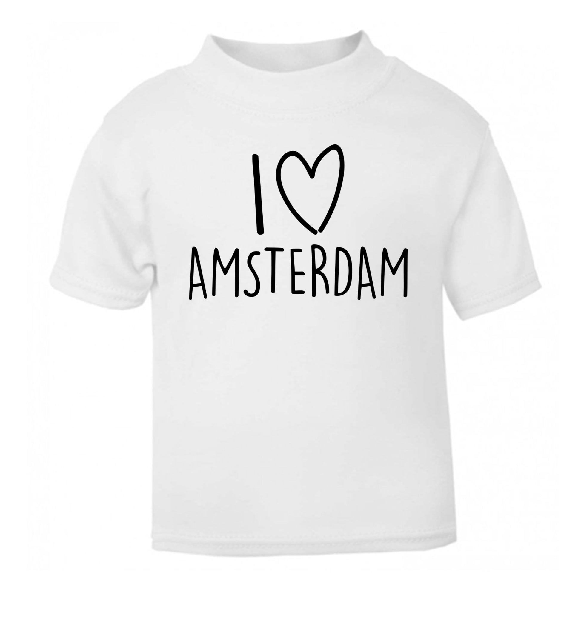 I love Amsterdam white Baby Toddler Tshirt 2 Years