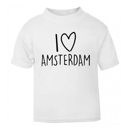 I love Amsterdam white Baby Toddler Tshirt 2 Years