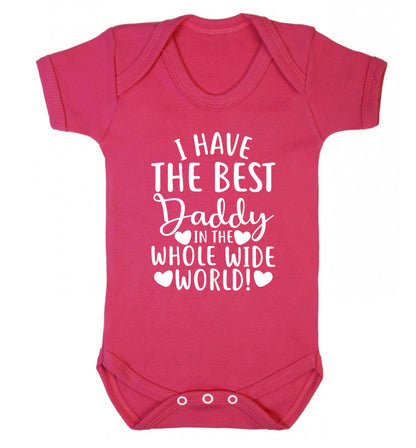 I have the best daddy in the whole wide world Baby Vest dark pink 18-24 months