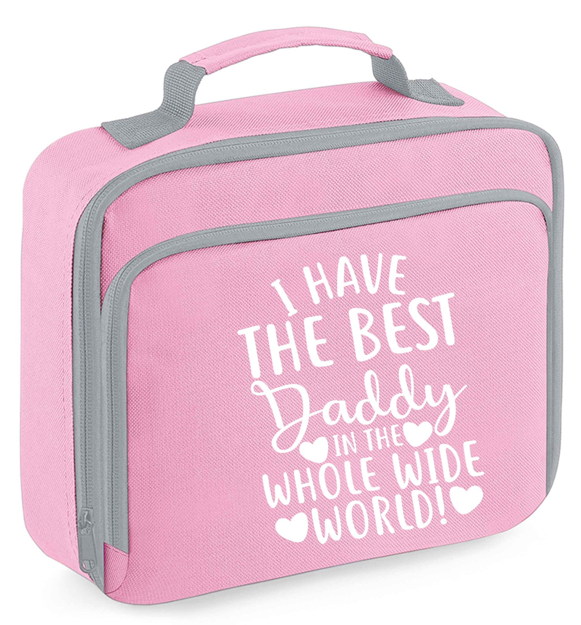 I have the best daddy in the whole wide world insulated pink lunch bag cooler