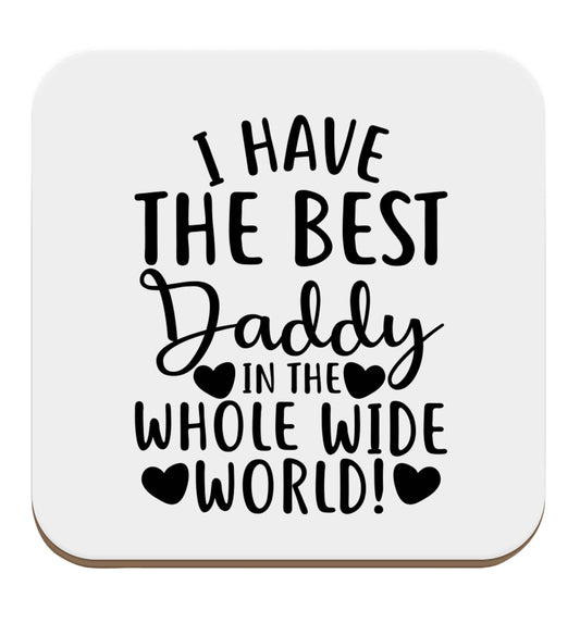 I have the best daddy in the whole wide world set of four coasters