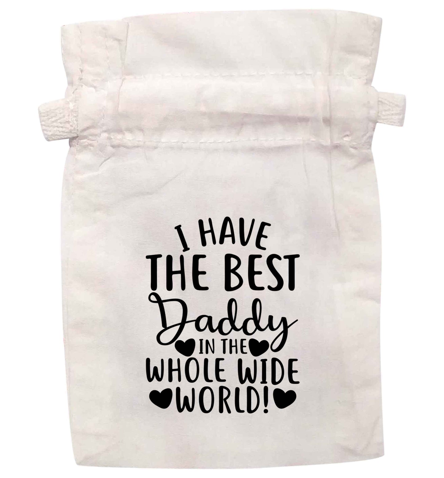 I have the best daddy in the whole wide world | XS - L | Pouch / Drawstring bag / Sack | Organic Cotton | Bulk discounts available!