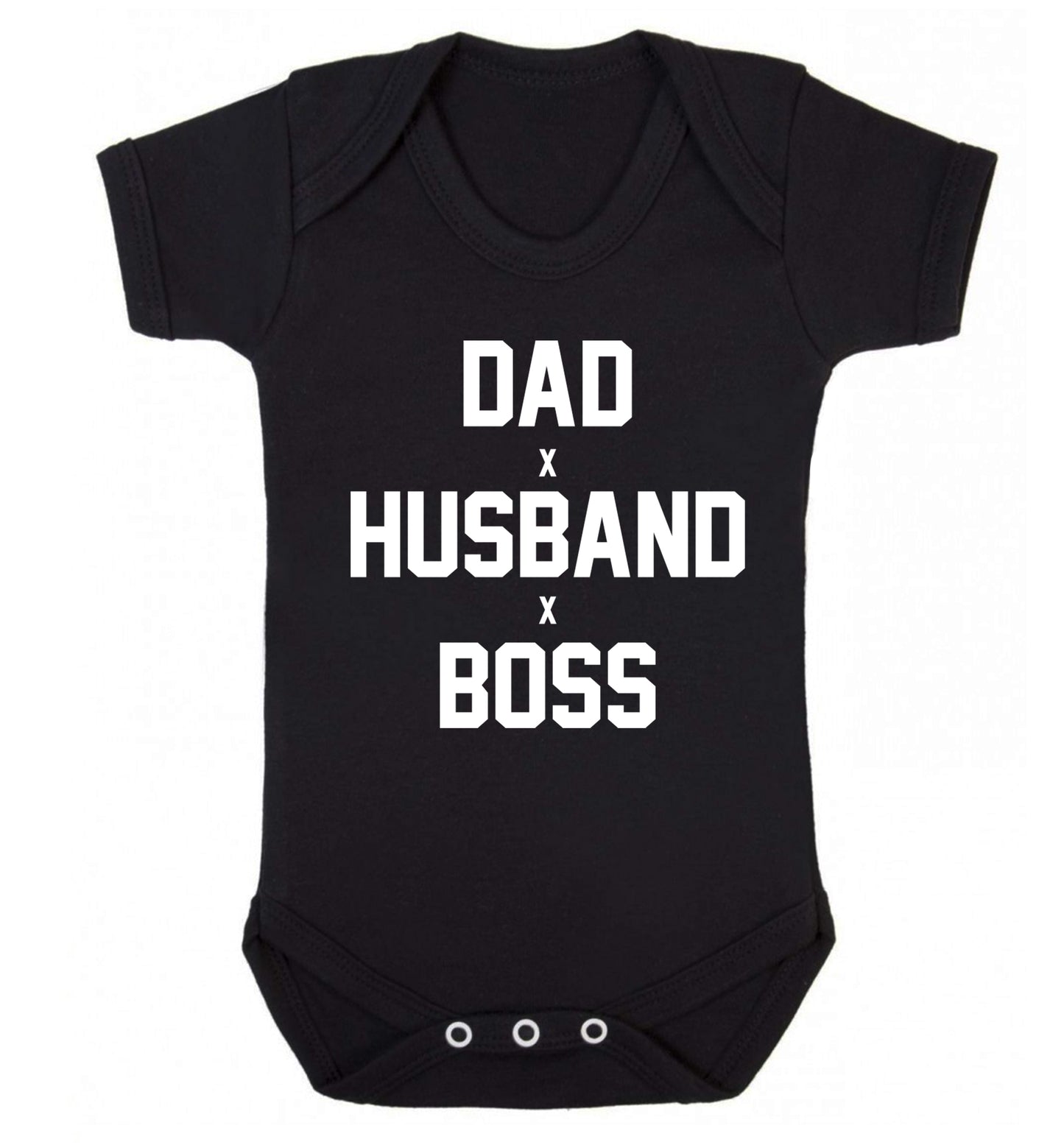 Dad husband boss Baby Vest black 18-24 months