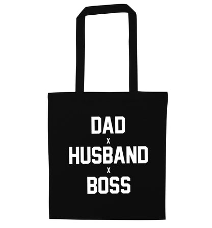 Dad husband boss black tote bag