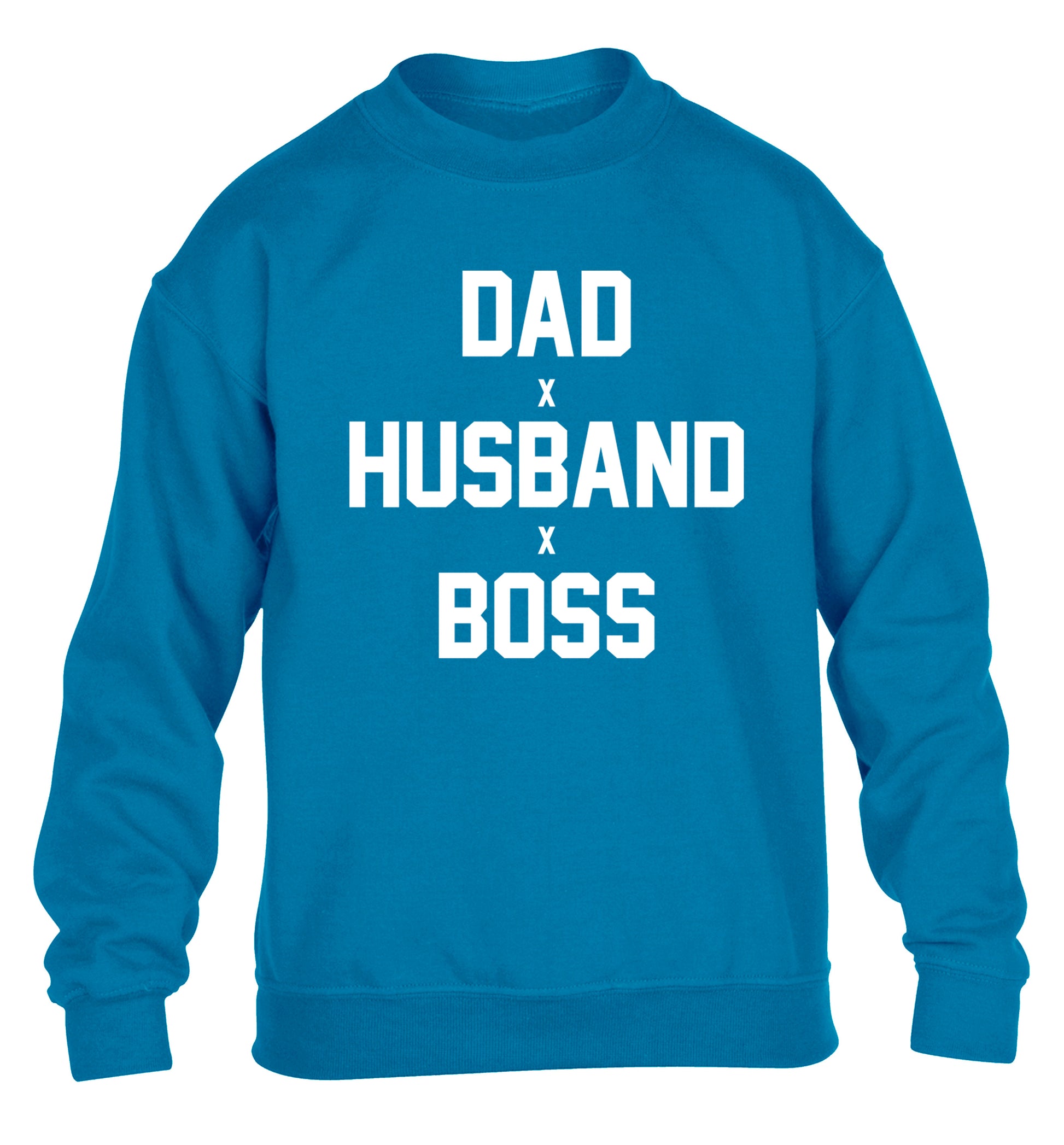 Dad husband boss children's blue sweater 12-13 Years