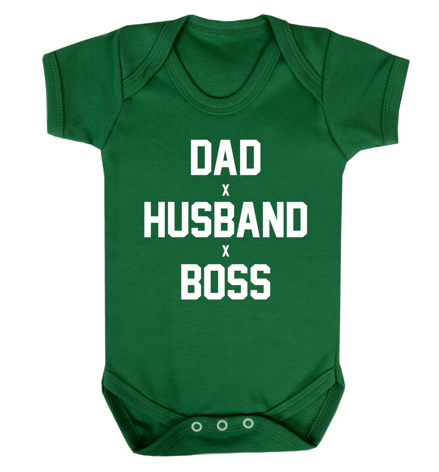 Dad husband boss Baby Vest green 18-24 months