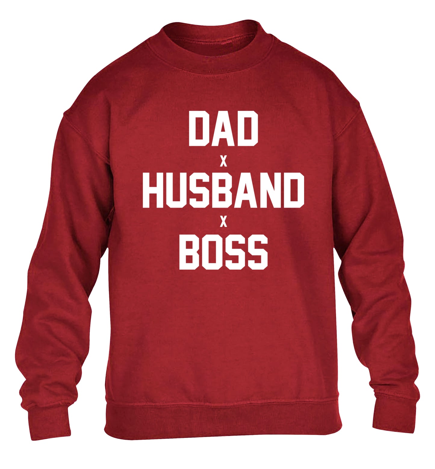 Dad husband boss children's grey sweater 12-13 Years