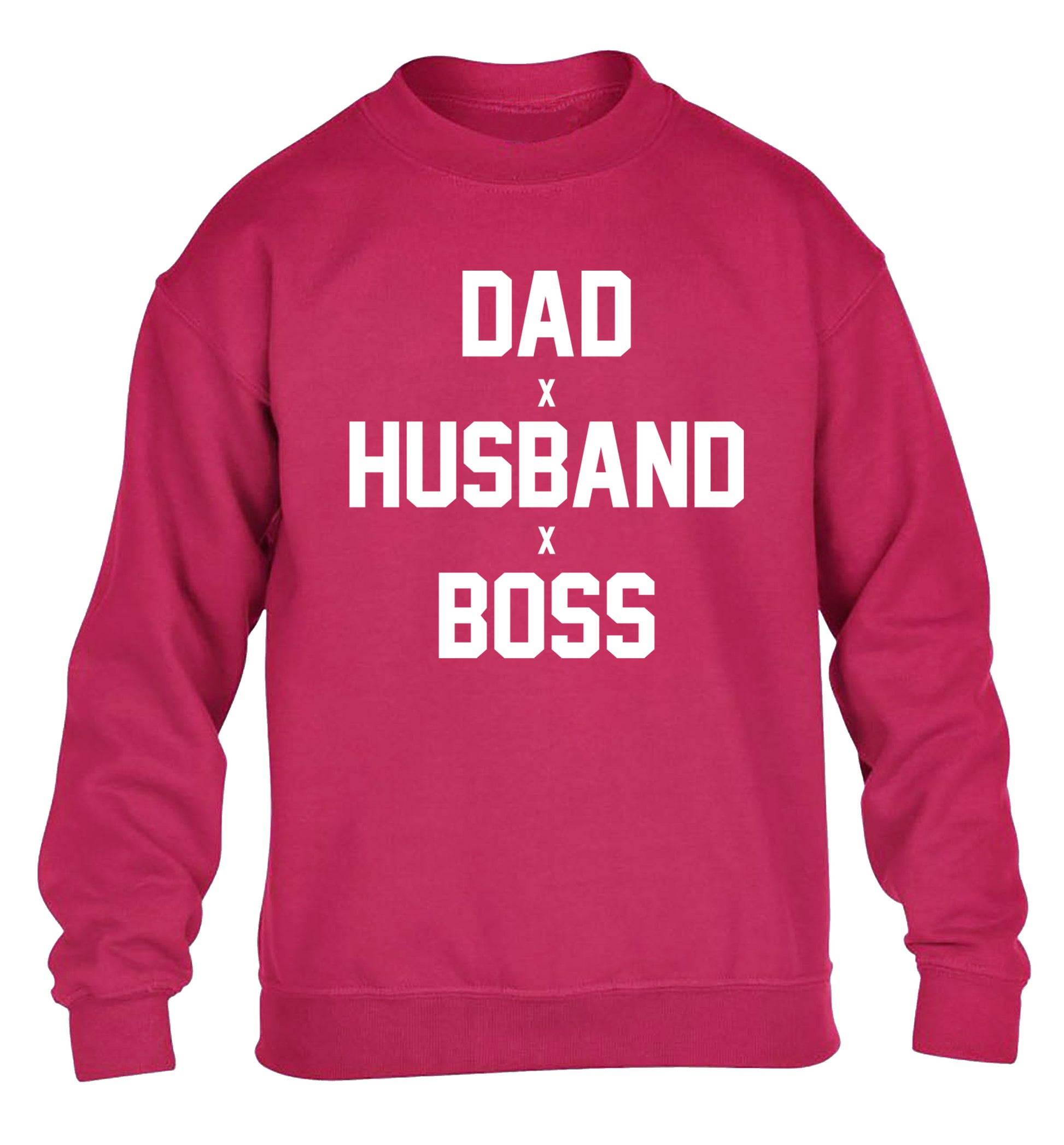 Dad husband boss children's pink sweater 12-13 Years
