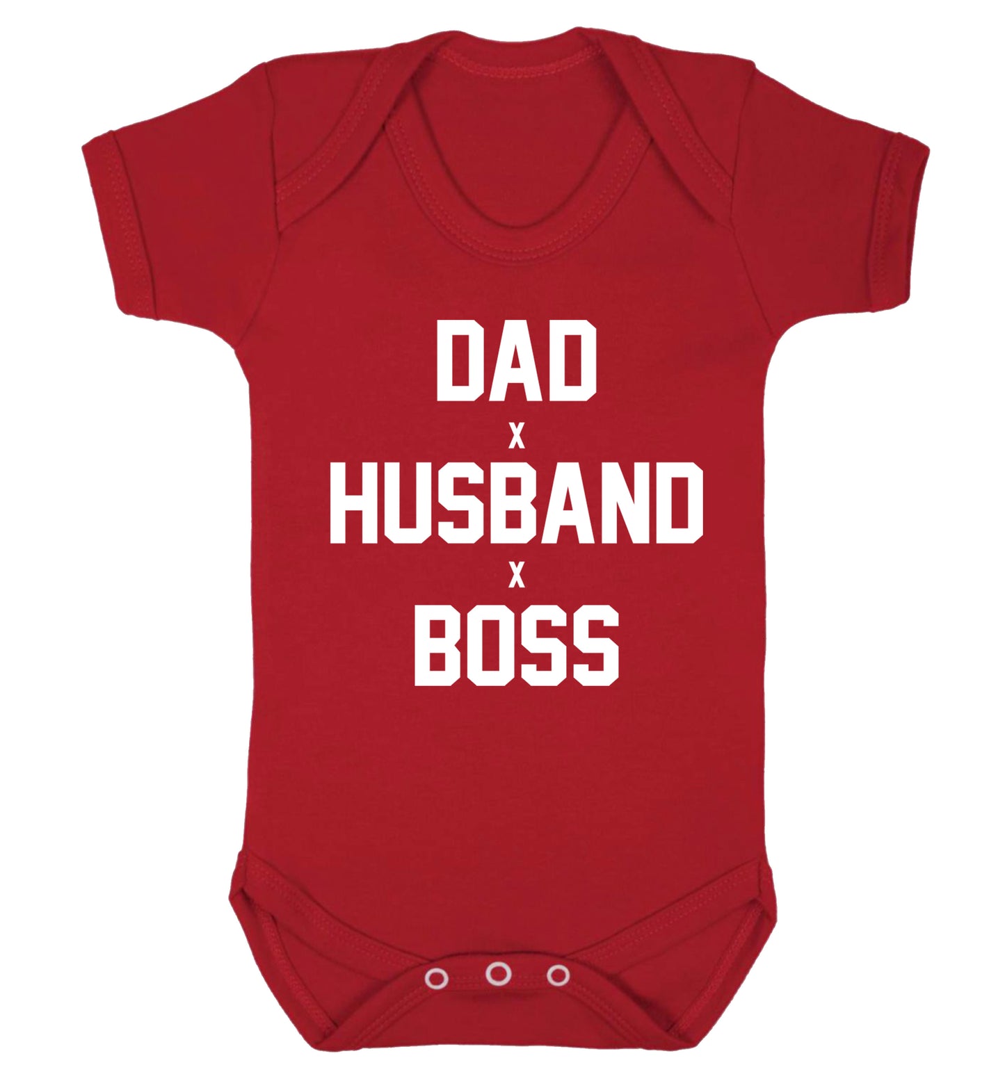 Dad husband boss Baby Vest red 18-24 months