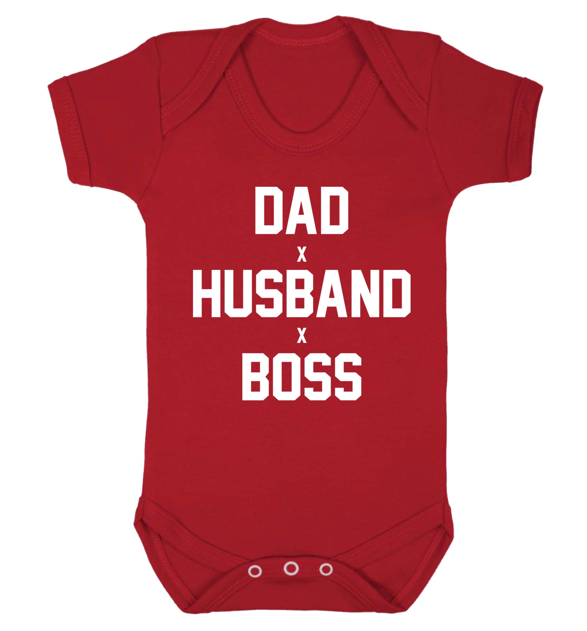 Dad husband boss Baby Vest red 18-24 months