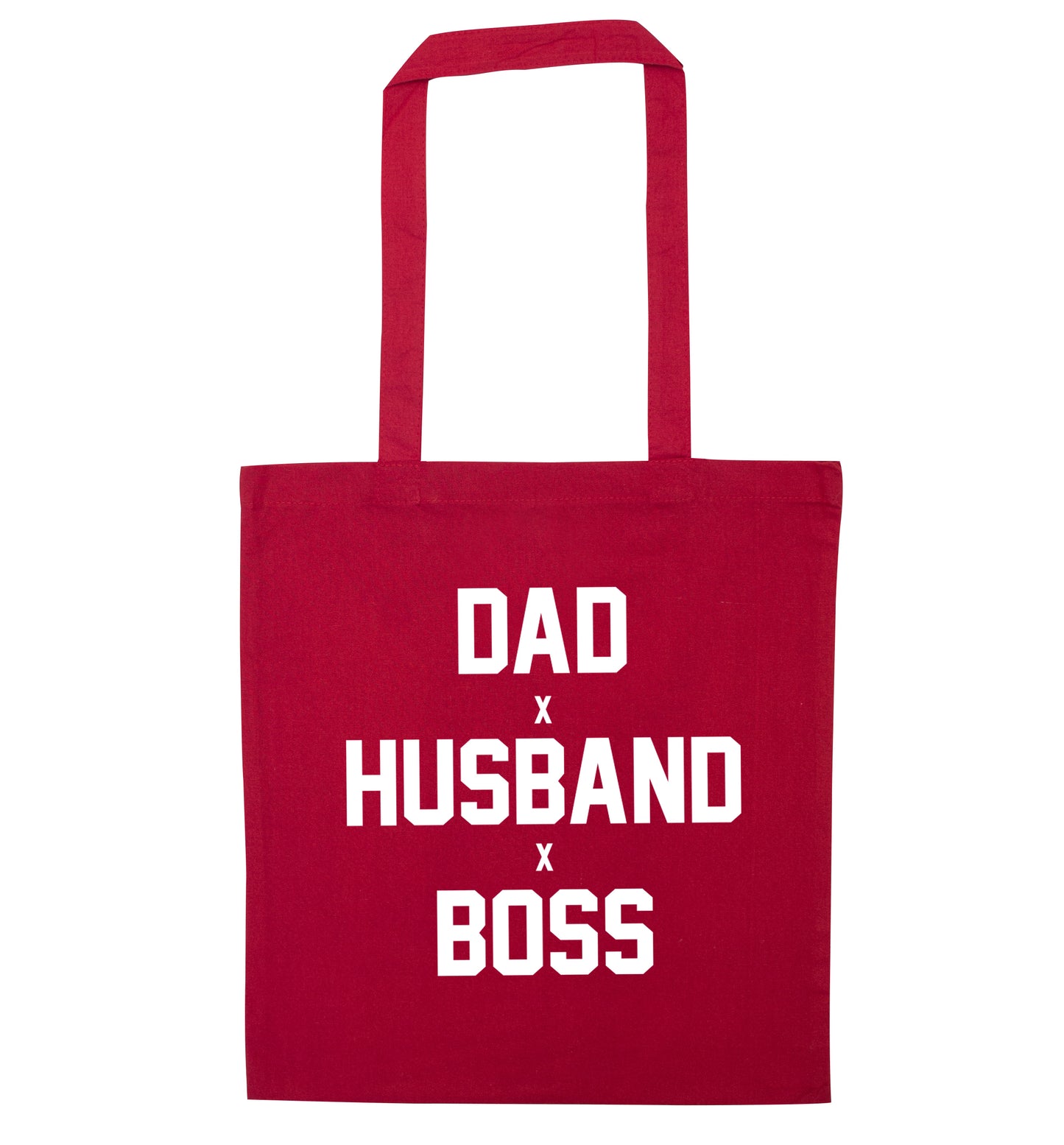 Dad husband boss red tote bag