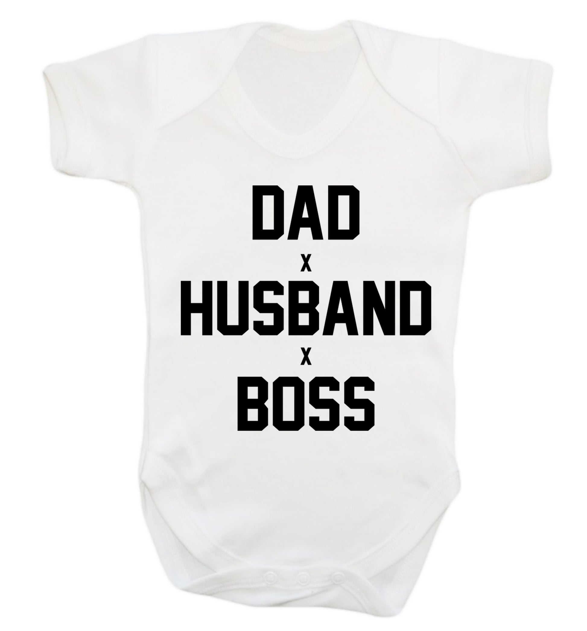 Dad husband boss Baby Vest white 18-24 months
