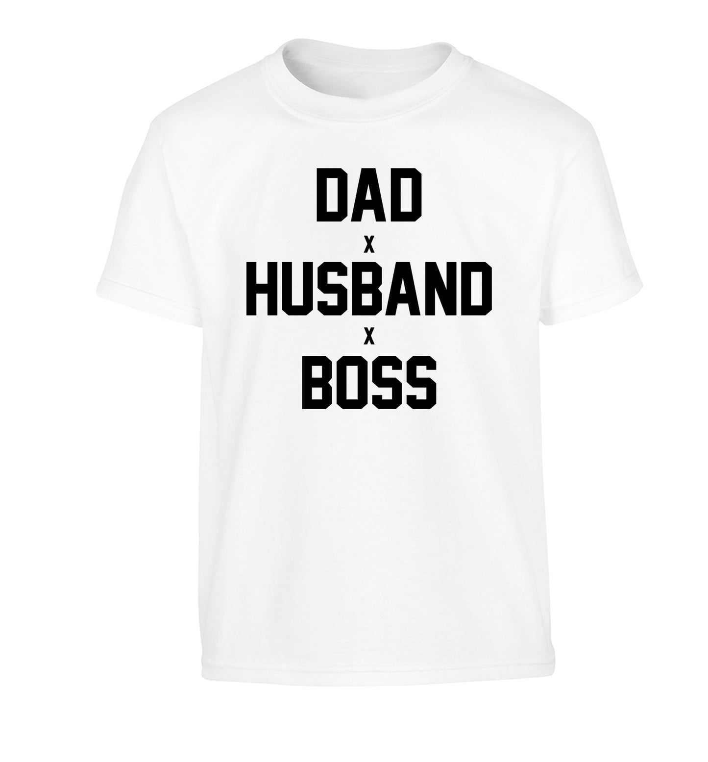 Dad husband boss Children's white Tshirt 12-13 Years