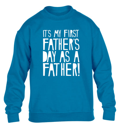 It's my first Father's Day as a father! children's blue sweater 12-13 Years