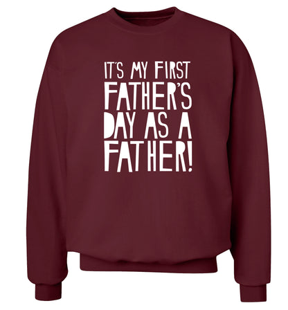 It's my first Father's Day as a father! Adult's unisex maroon Sweater 2XL