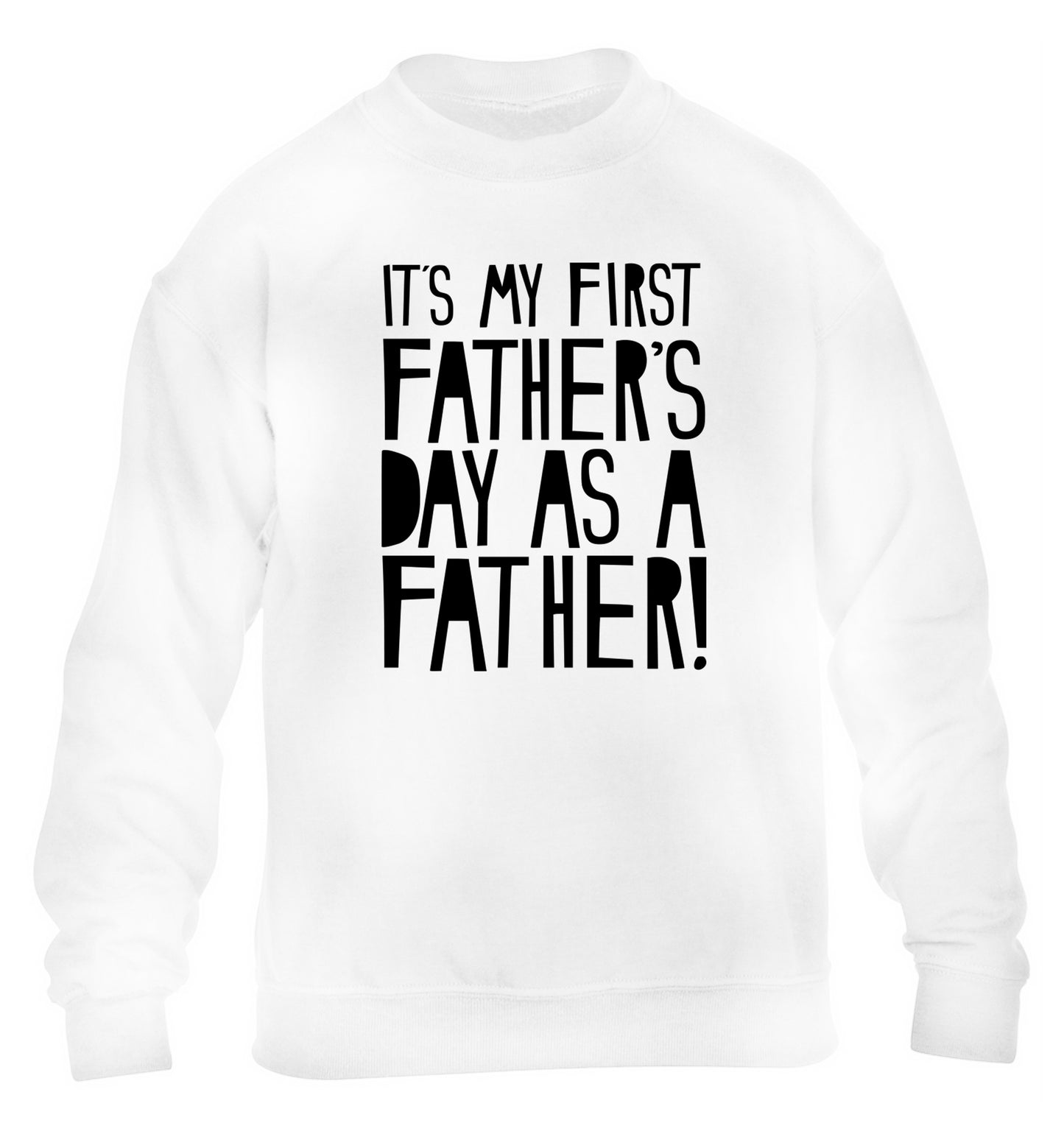 It's my first Father's Day as a father! children's white sweater 12-13 Years