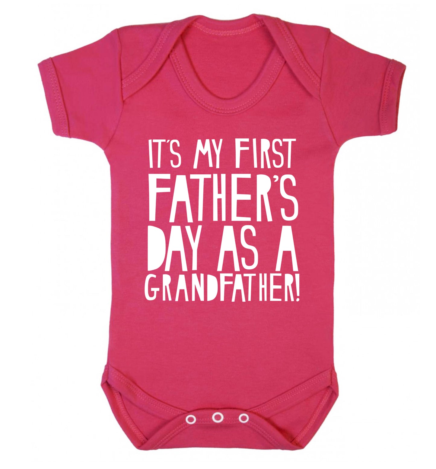 It's my first Father's Day as a Grandfather! Baby Vest dark pink 18-24 months