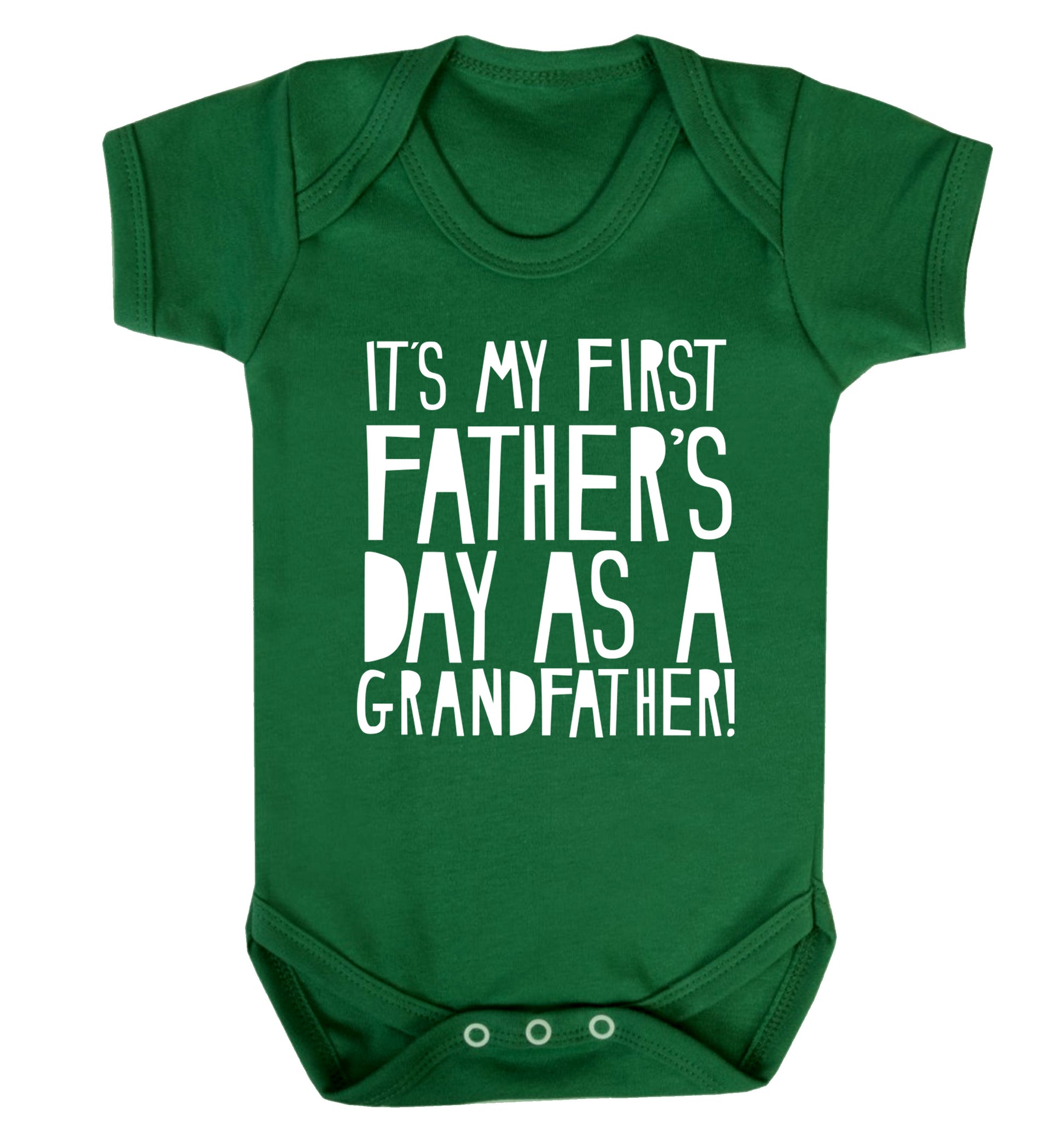 It's my first Father's Day as a Grandfather! Baby Vest green 18-24 months