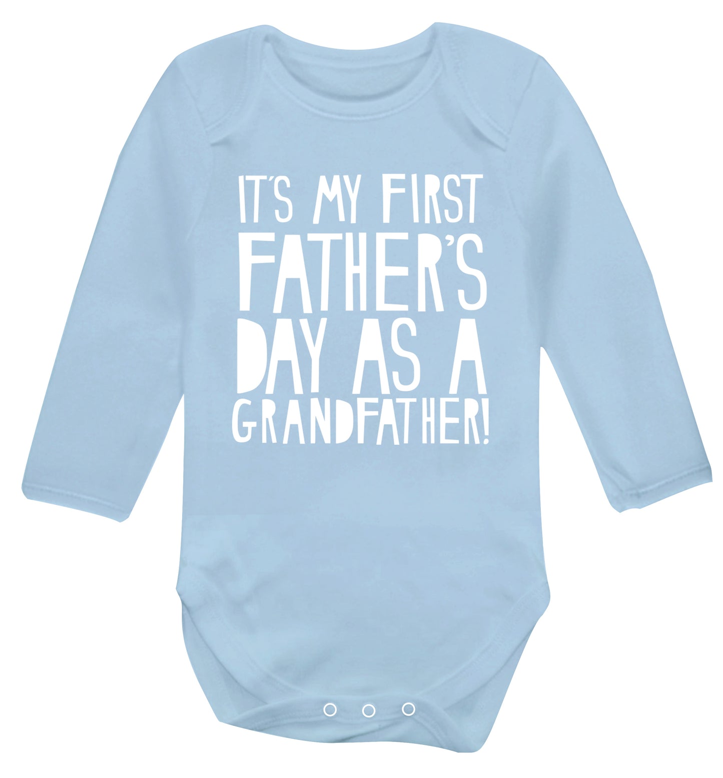 It's my first Father's Day as a Grandfather! Baby Vest long sleeved pale blue 6-12 months
