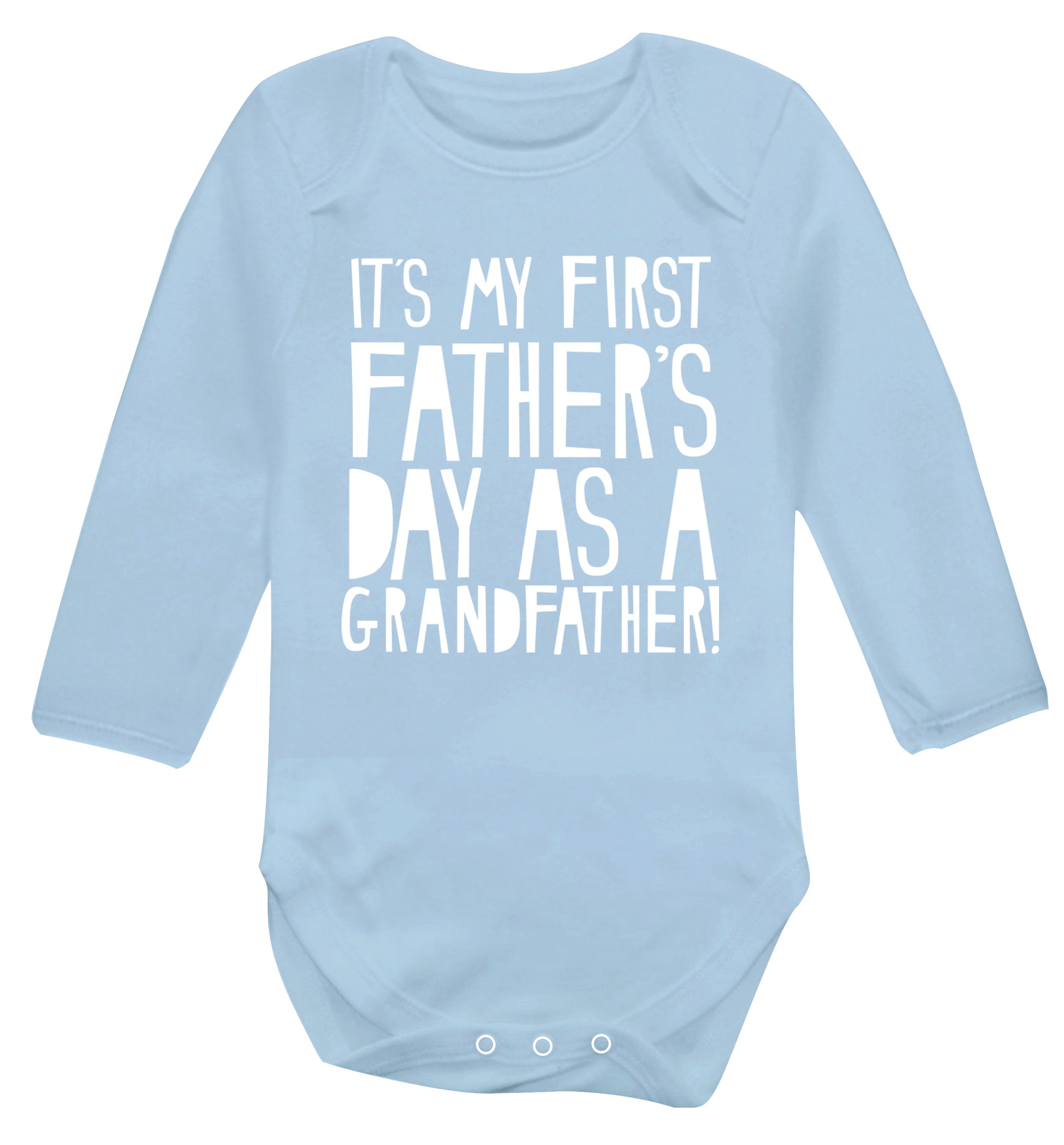 It's my first Father's Day as a Grandfather! Baby Vest long sleeved pale blue 6-12 months