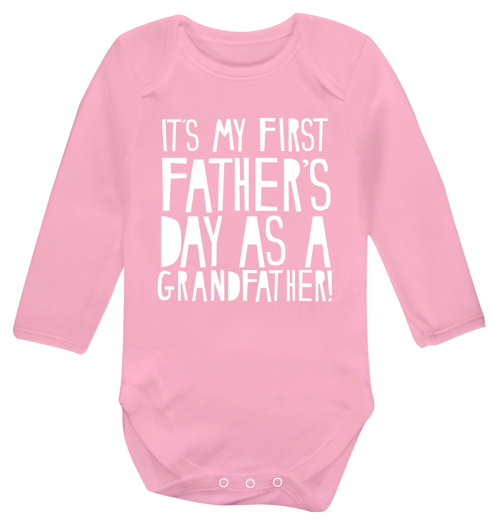 It's my first Father's Day as a Grandfather! Baby Vest long sleeved pale pink 6-12 months