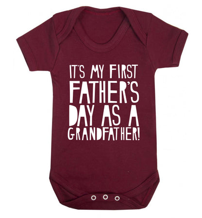 It's my first Father's Day as a Grandfather! Baby Vest maroon 18-24 months
