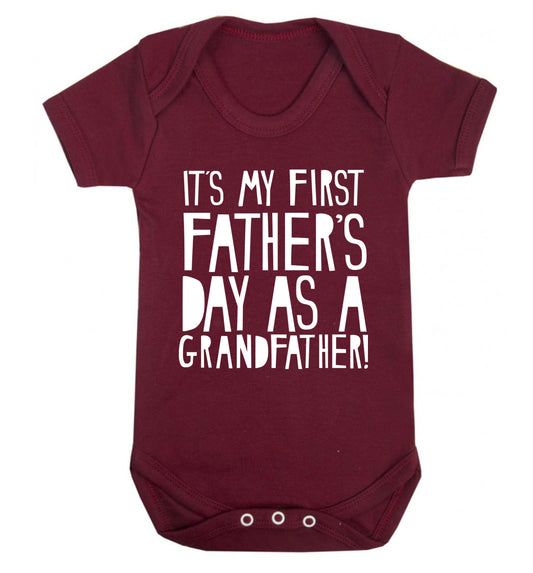 It's my first Father's Day as a Grandfather! Baby Vest maroon 18-24 months