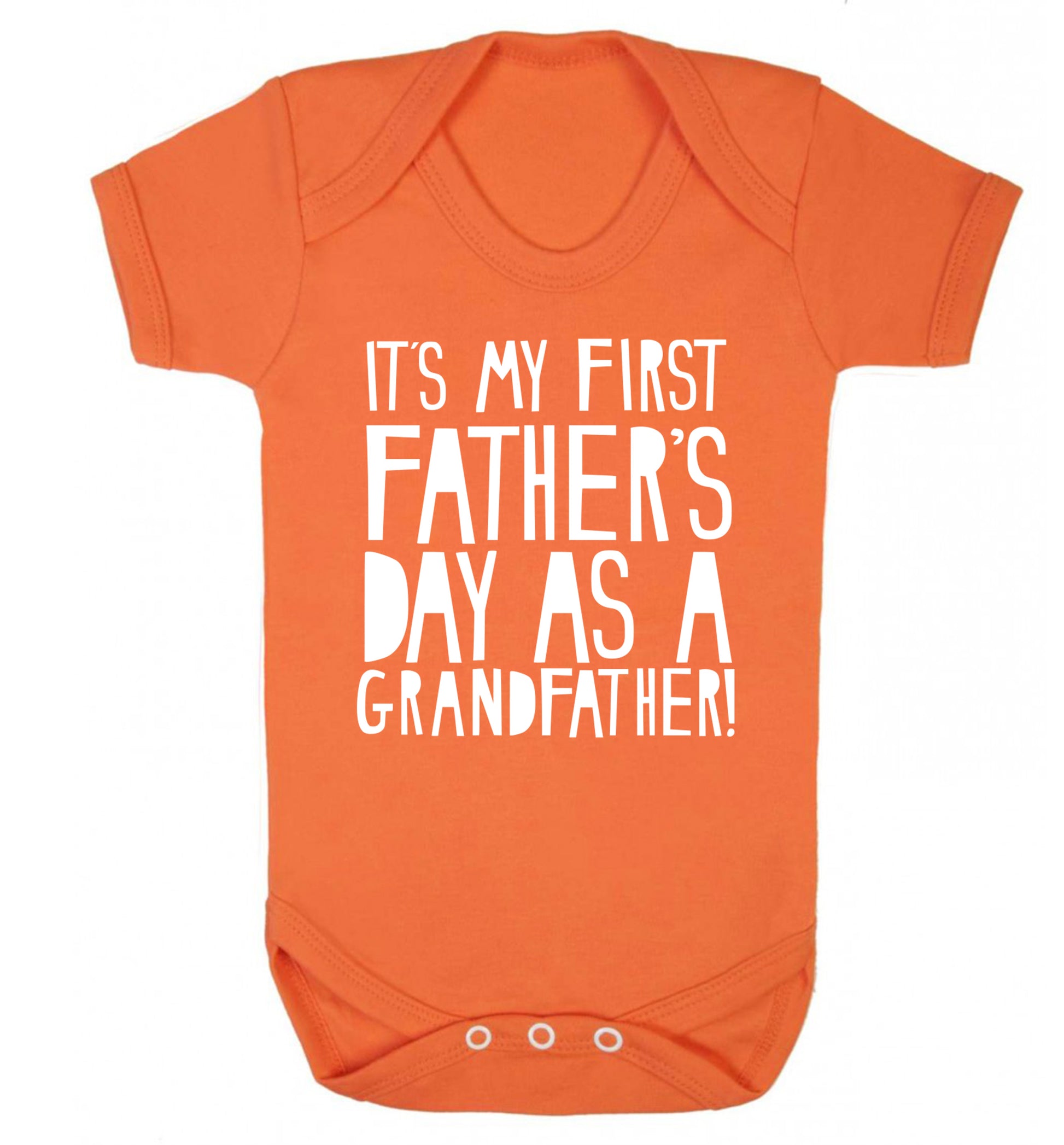 It's my first Father's Day as a Grandfather! Baby Vest orange 18-24 months
